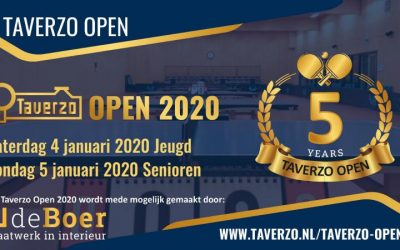 Jubilieumeditie Taverzo Open op 4 en 5 januari 2020