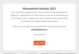 De Afdeling zoekt een nieuwe Verbinder