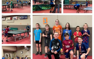 Kindertafeltennisfeest 2022 bij TTV Rijnsoever